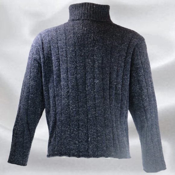 B.K. & Co. Blue Turtleneck Sweater in Size Medium Petite - Picture 2 of 5